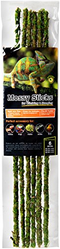 Galápagos (05320) Mossy Terrarium Sticks 18" (Pack of 6) - size: 18"