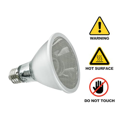 REPTI ZOO Reptile Basking Heat Lamp Bulb, 100W Splashproof Energy Saving Deep Heater Non-Luminous Carbon Infrared Heat Bulb for Reptile Amphibians - style: 100W