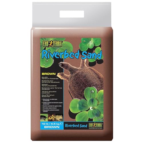 Exo Terra Riverbed Sand, 10-Pounds | Real Riverbed Sand with No Added Dyes or Chemicals - size: 10-Pound