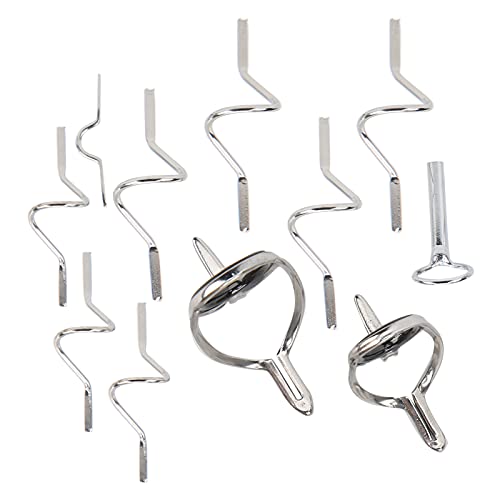 VGEBY Fly Rod Set,Fly Fishing Angling Repair Tool Stainless Steel Strong Double Buckle Ring Different Size Fishing Accessories