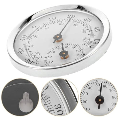 SHINEOFI Mini Portable Refrigerator Thermometer and Hygrometer with Easy to Read Display, Aluminum Alloy and Plastic Material for Vehicles and Home Use