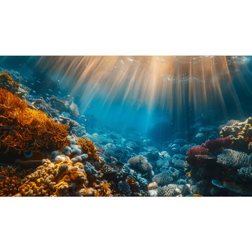 Aquarium Background, Ocean Fish Tank Background, Terrarium Background Cloth 30 x 18 inches - color: 1 pack, size: 30X18in