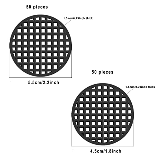 120pcs Plastic Flower Pot Hole Mesh PadRound Bonsai Pot Bottom Grid Mat