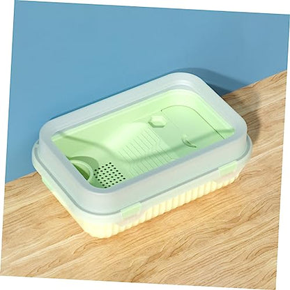 Abaodam Turtle Tank with Basking Platform Dual Use Turtle Habitat Escape-Proof Design with Drainage System
