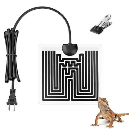 Reptile Heating Pad 6x5.5 Inch Under Tank Heater, 5W Low Energy Graphene Heating Mat for Terrarium, Safe & Even Warming for Snake Lizard Gecko Turtle Frog Hermit Crab Plastic/Glass Cages - size: upgrade 5W ( 6 x 5.5 Inch)