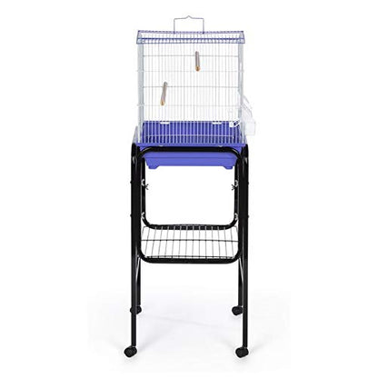 Prevue Pet Products Bird Cage Stand with Shelf, Black (SP445BLK) - color: Black, size: 17.0"L x 17.0"W x 27.0"H