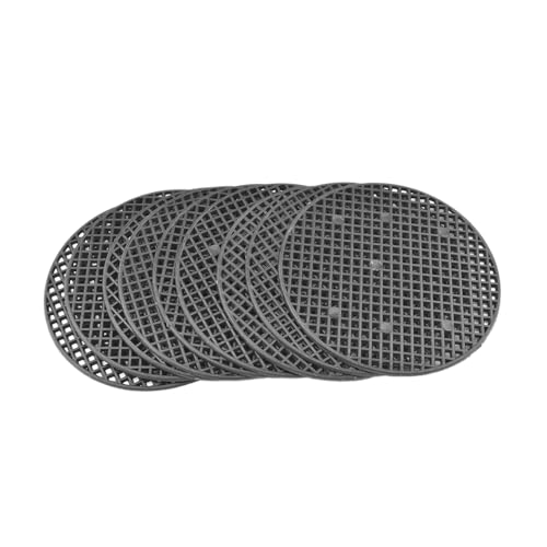 HAHIYO 10PCs 4Inch/10Cm Black Round PP Plastic Flower Pot Hole Mesh Pad Bottom Grid Mat Bonsai Drainage mesh Hole Screens Gasket Prevent Soil Loss Breathable Gasket Drainage Netting for Bonsai - size: Round-4In-10P