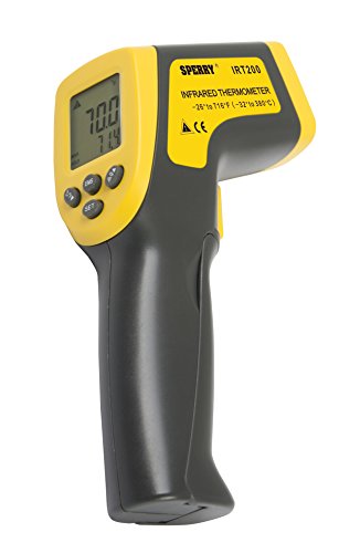 Sperry Instruments IRT200 Temperature Check Infrared Thermometer, Medical, Fever Detection, Gun Style, Instant Reading, 12:1 Distance to Spot Ratio, Black & Yellow