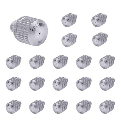 Fogland Stainless Steel Misting Nozzles, 20 Pack, 0.016" Orifice Mist Heads | 10/24 UNC for Outdoor Misting Cooling Systems, Rustproof stainless steel Construction, Anti-clog Replacement Nozzles