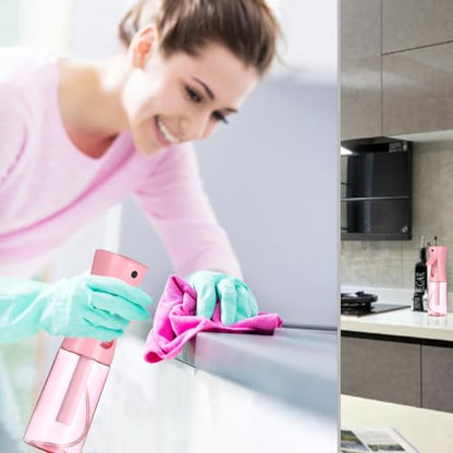 3 Pack Spray Bottles, 2-Pack Continuous Spray Bottles,Fine Water Mist Spray Bottles for Hair 6.8 OZ (200 ML) and 1oz 30ml Travel Spray Bottle Mister for Cleaning,Hairstyling,Plants,Barbers,Pink - color: Pink
