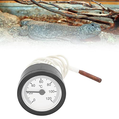 Portable Accurate Bimetal Thermometer for Industrial Use, Small Size, Ideal for Reptiles or Plants, ABS Material