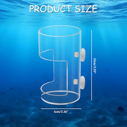 New Fish Tank Feeding Tray with Suction Cup, Feeding Tube Supplies, Tank Divider Supplies, Breeder Box for Aquarium, Round Aquariums & Fish Bowls Accessories - color: 2.Transparent