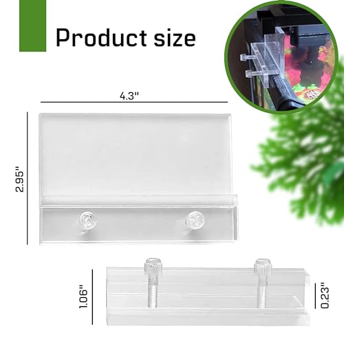 Set of 2 Clear Acrylic Fish Tank LED Light Holder Aquarium Lamp Hanging Aquarium Fixtures Support Stands Box Aquatic Fish Tank Lighting Tools 2PCS