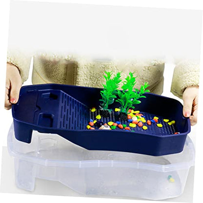 1pc Turtle Tank Basking Platform Dual Use Aquarium for Turtles Crayfish and Frogs Water Changing Device Easy Cleaning and Unique Habitat