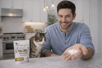 8 oz U.S.A. Eggshell Powder for Dogs/Cats, Finely Ground, Calcium Supplement
