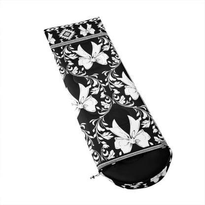 Erosebridal Longhorn Cow Skull Gothic Witchy Damask Sleeping Bag for Kids Camping Blanket for Hiking Travel Hunting Sleep Bag - color: Black and White Aesthetic Bow