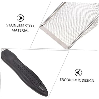 Hemoton 1Pc Stainless Steel Reptile Sand Shovel with Filtering Mesh Ergonomic Design for Easy Excrement Cleanup Terrariums for Turtles Lizards and Other Reptiles