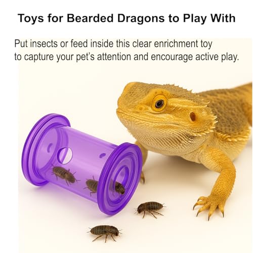 2Pcs Bearded Dragon Enrichment Toy - Foraging Toys & 2 Tweezers for Bearded Dragons to Play with – Bearded Dragon Toy for Reptiles - Reptile Terrarium Tank Accessories for Gecko, Lizard