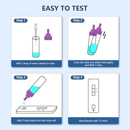 Water Bacteria Test Kit, 15-Mini Instant Test for Coliform & E. coli | 2 Pack, Easy & Fast to test coliform & E. coli in water, Home & Outdoor Testing for Drinking, Well, Tap, and Stream Water