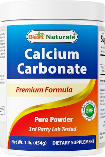 Best Naturals Calcium Carbonate Powder 1 Pound - Food Grade (16 OZ (Pack of 1)) - size: 16 Ounce (Pack of 1)