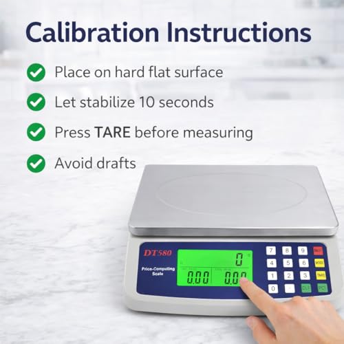 Large Digital Kitchen Scale 40kg/88lb Stainless Steel Price Computing Scale Counting Scale Deli Scale with LCD Display for Baking Bread Cooking Meat Prep Parts and Coins Adapter Included - color: Gray 40kg
