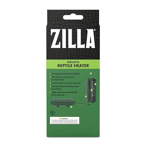 Zilla Aquatic Reptile Heater, Fully Submersible, Auto-shut Off, for Terrariums up to 40 Gallons