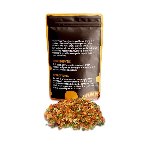 Isoblend Premium Isopod Food Feed Mix All Natural Vegetable Dry Blend for Insects Reptiles Feeders Invertebrates
