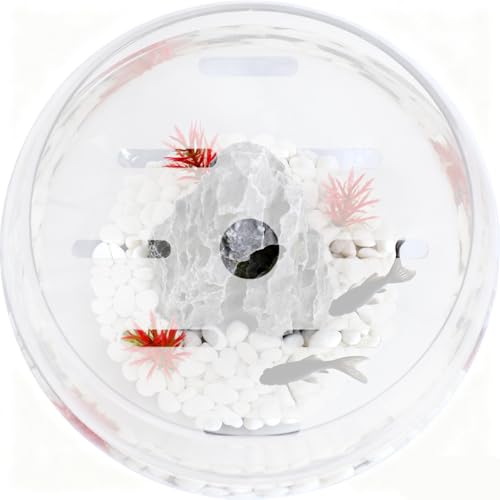 Fish Tank Lid: 18cm/7.1" Round Aquarium Lid Cover with Hole - Transparent Acrylic Tank Protective Cover for Fish Bowl Terrarium - size: 18.00X18.00X0.30CM