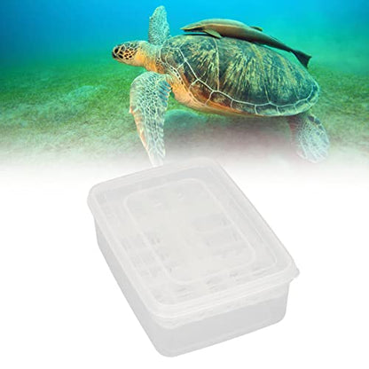 GLOGLOW 16 Grid Reptile Incubator, Plastic Construction, Transparent Design for Efficient Reptile Egg Hatching, Perfect for Breeding Reptiles 6.6x4.8x2.4in