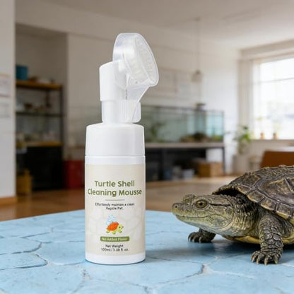 Reptile Cleaner Liquid - 100ml Gentle Moisturizing Reptiles Foaming Cleanser, 1Piece Hydrating Wash for Maintenance, Tropical Scent Pump with Soap Free Formula, Care Tool, Hygiene Mist for Tank