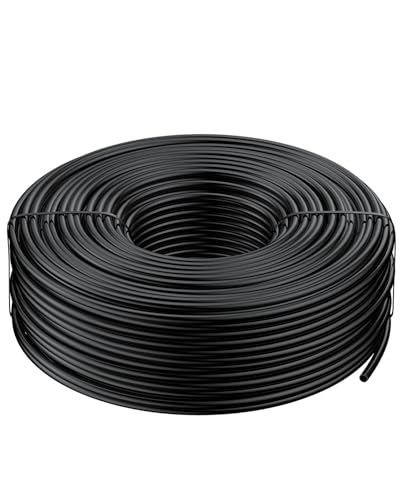 Pawfly 200FT 1/4 Drip Irrigation Tubing, Black Distribution Tubing | Black Polyethylene Drip Line, Drip Irrigation Hose Roll for Garden Watering, Drip Irrigation Part - size: 200 FT 1/4" PE Drip Irrigation Tubing
