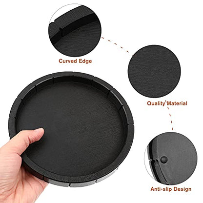Totority Tortoise Feeding Bowls - 2-Pack Non-Slip Reptile Food Dishes with Smooth Edges, Plastic Pet Feeder for Turtles & Lizards Indoor/Outdoor Use
