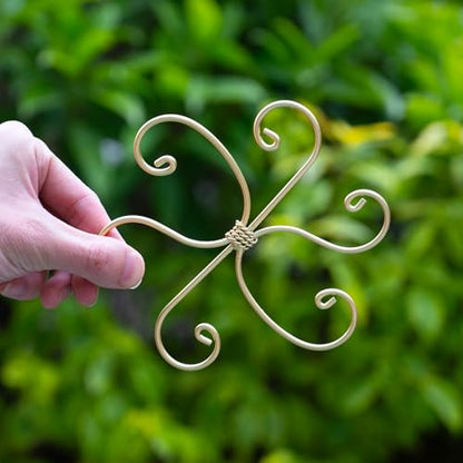 5PCS Monstera Plant Stem Support Stakes - 5.5 in Metal Supports | Monstera & Fishbone Cactus Stem Holder -Flexible Indoor Plant Support, Ideal Gardening Gifts & Accessories for Healthy Growth - size: 5.5 x 5.5 inches