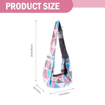 Ipetboom Adjustable Reptile Carrier Sling Bag with Colorful Triangle Strap Lightweight Bearded Dragon Holder for Hiking Traveling and Outdoor Use
