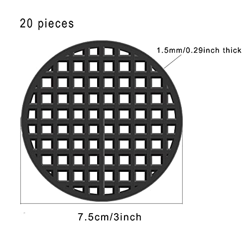 100Pcs Plant Pot Mesh Pads for Drainage Holes Round Square 3 Sizes Reusable | 50pcs 1.8in, 30pcs 2.16in, 20pcs 2.9in. Breathable, durable. Stop soil loss. For bonsai, pots.