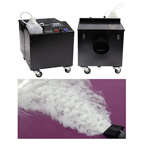 JUNMAN 2000W Low Lying Water Fog Machine Stage Effect Smoke Hazer Machine | DMX512 Controller Panel Control