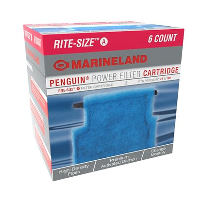 Marineland Penguin Rite-Size Cartridge,power filter cartridge, fit penguin 75 & 100,6 count - size: 6-Count, style: Size A