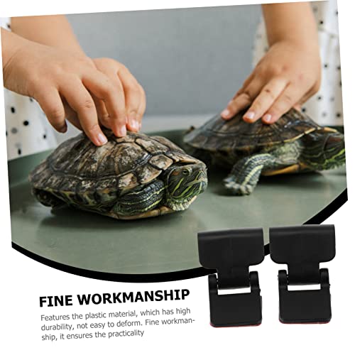4-Pack Reptile Glass Tank Escape Prevention Buckle Turtle Terrarium Latches for Tortoise Boxes Secure Escape Lock for Aquatic and Terrestrial Habitats