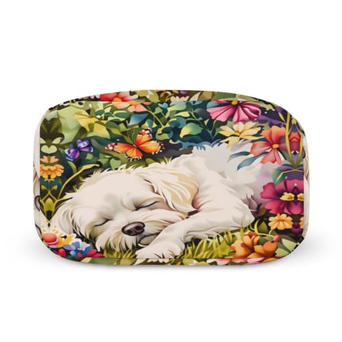 Spring Flowers Maltese Dog Lunch Bag for Women Men | Insulated Lunch Box Leakproof Food Meal Containers Reusable Foldable 6L Capacity Lunch Tote Bags for Work Picnic Travel - color: style-8