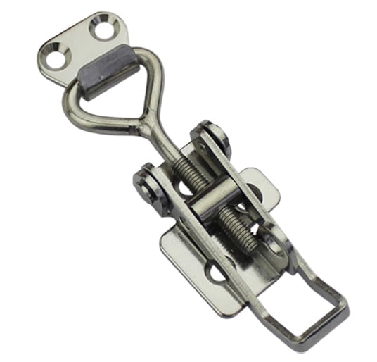 Adjustable Latch Buckle Cabinet Boxes Lever Handle Toggle Catch Latch Lock,Silver,Adjustable Range 126-148mm,2 Pcs - size: 3S,Range:126-148mm
