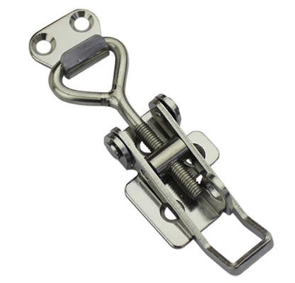 Adjustable Latch Buckle Cabinet Boxes Lever Handle Toggle Catch Latch Lock,Silver,Adjustable Range 126-148mm,2 Pcs - size: 3S,Range:126-148mm