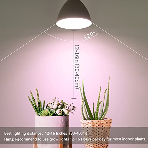 Smart Grow Light Bulbs for Indoor Plants, Programmable Timer and Dim | Full Spectrum Plant Grow Bulbs, Dimmable, 9W, E26/27, 4500K, Remote Control, Sun Mimics Mode, Daily Auto On/Off, 4Pack - size: 4 Pack