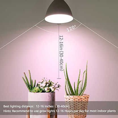 Smart Grow Light Bulbs for Indoor Plants, Programmable Timer and Dim | Full Spectrum Plant Grow Bulbs, Dimmable, 9W, E26/27, 4500K, Remote Control, Sun Mimics Mode, Daily Auto On/Off, 4Pack - size: 4 Pack