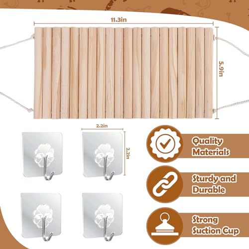Vodolo Reptile Bridge,Bearded Dragon Hammock,Lizard Tank Climbing Accessories Gecko Reptile Decor for Habitat,Hamster Cage Accessories 12 in