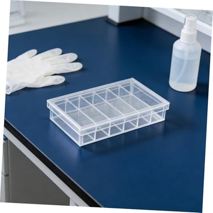 Acrylic Incubation Box with Lid 6-Compartment Breeding Chamber for Aquarium Fish Egg Hatching and Laboratory Specimen Observation 6.6x3.8 Inches