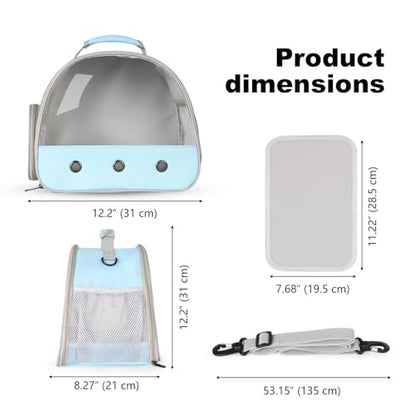 Bearded Dragon Travel Carrier,Lizards Cage, Small Animal Bag for Hedgehog Rat Parrot Bird Guinea Pig, Portable Guinea Pig Travel Carrier for 2 - color: Blue