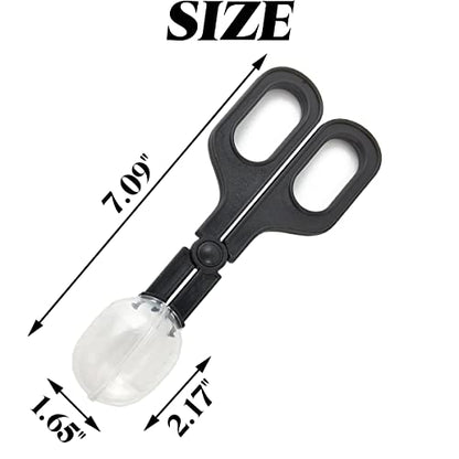NSBELL 4PCS Reptile Feeding Clamp & Poop Scoop - Cage & Fish Tank Cleaning Tools for Gecko, Lizard & Bearded Dragon