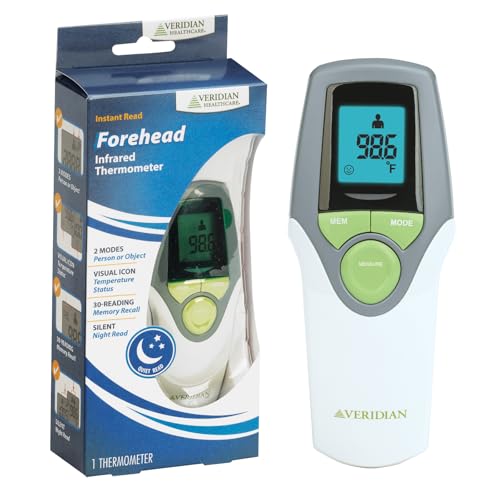 Infrared Thermometer | Forehead Measurements | 1-Second Readout | Hygienic Non-Contact | Whole Family Care | 3-Year Warranty - size: 1 Count (Pack of 1)