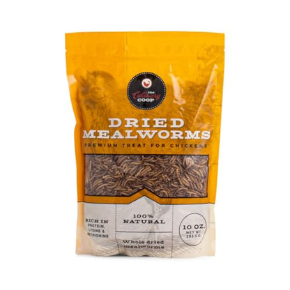 Fluker's Culinary Coop Premium Chicken Treats, Mealworms 10 oz, High Protein Worm, Nutritious Treat - size: 10 Ounce (Pack of 1)