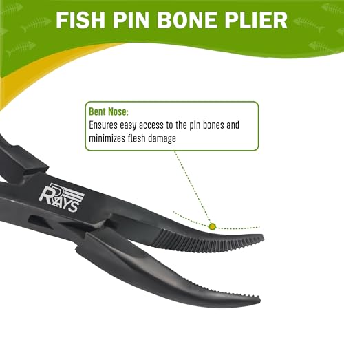 Fish Bone Pliers/Tweezers – Ergonomic Non-Slip Grip, Food-Grade Stainless Steel Deboner | Pin Bone Remover for Salmon, Trout & All Fish - color: Fish Bone Pliers/Tweezers Set
